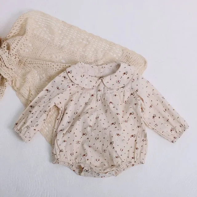 Vintage Baby Girl Linen Outfit