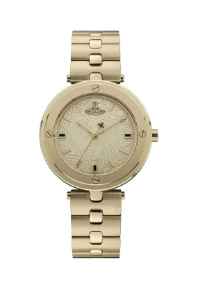 Vivienne Westwood Gold Plated Whitehall Bracelet Watch