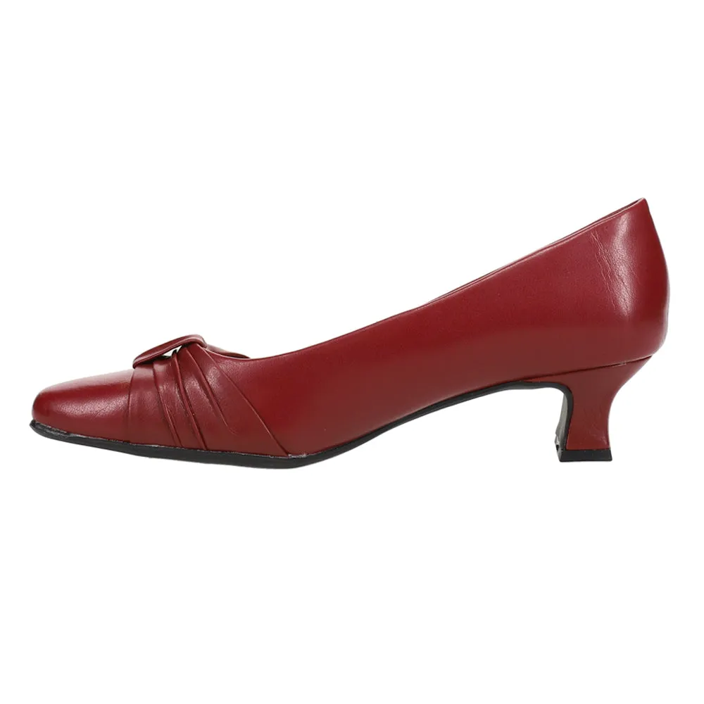 Waive Square Toe Kitten Heel Pumps