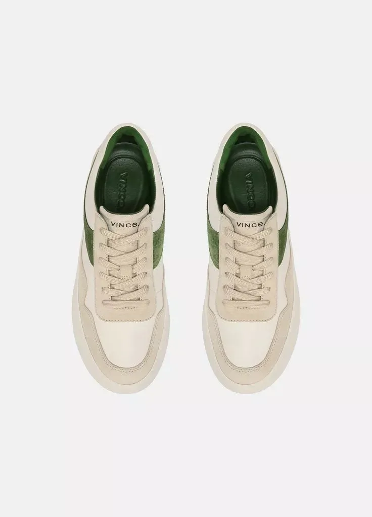 Warren Court Leather Suede Sneaker - Palm Leaf