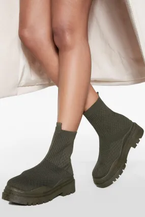 Wave Sole Sock Boots