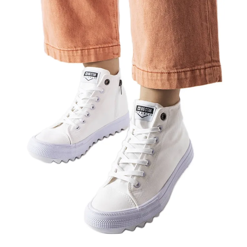 White ankle sneakers Big Star FF274241