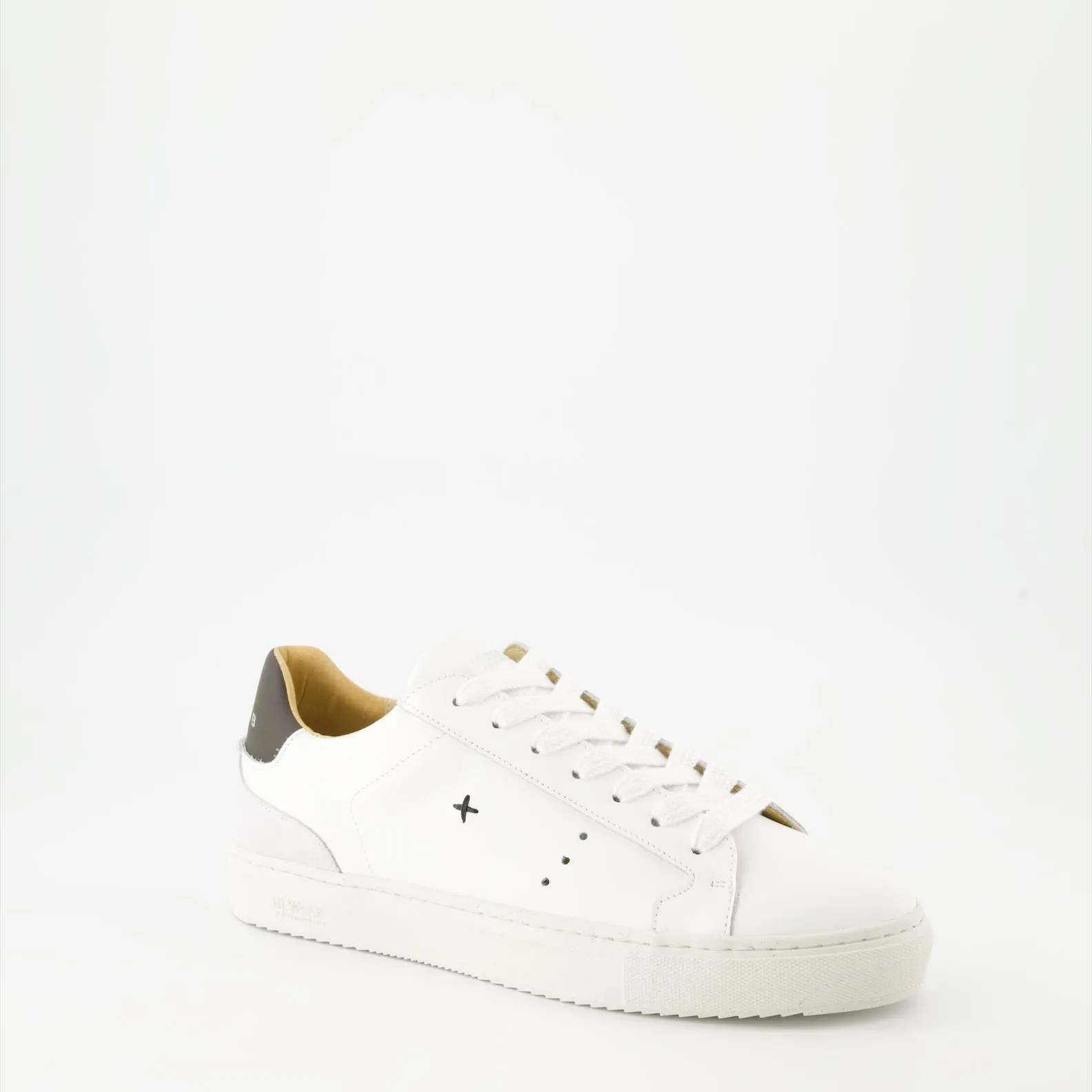 White-Black Leather Sneakers NL10