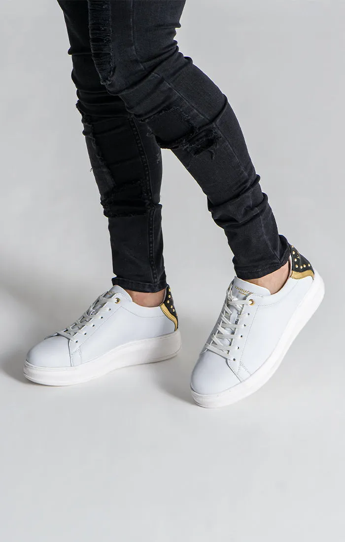 White Punk Upscale Sneakers