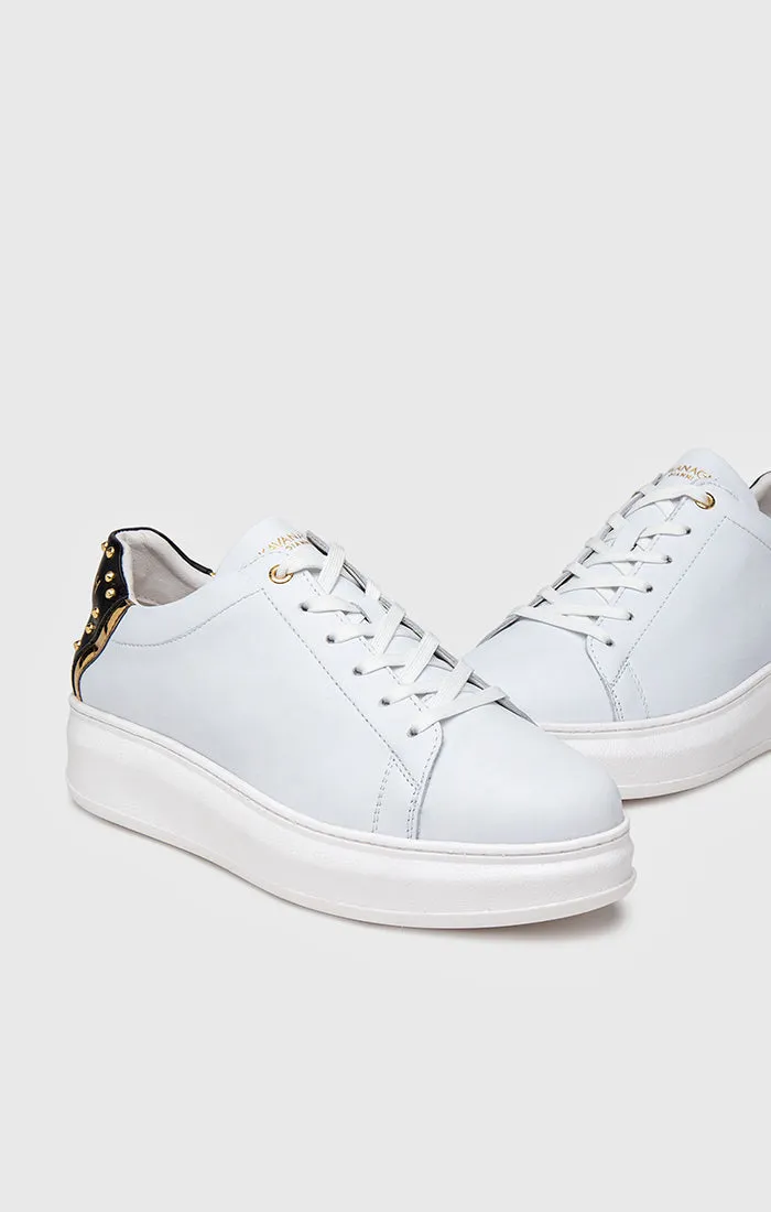 White Punk Upscale Sneakers