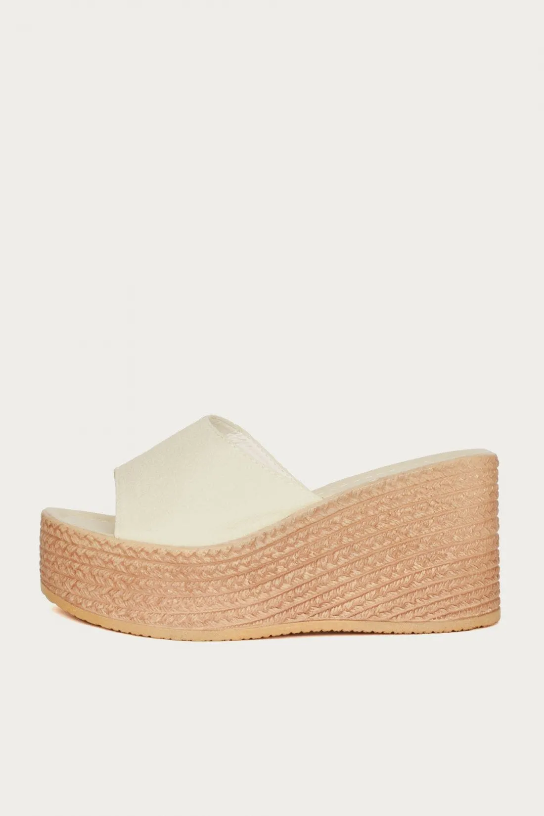 White Espadrille Wedge Sandals