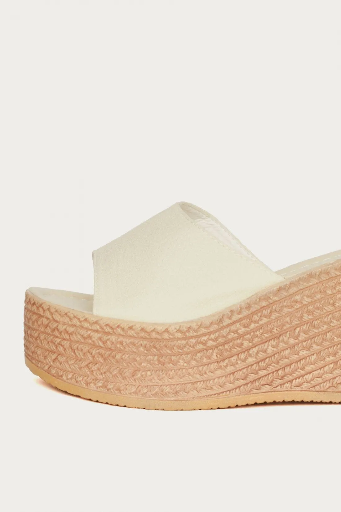 White Espadrille Wedge Sandals