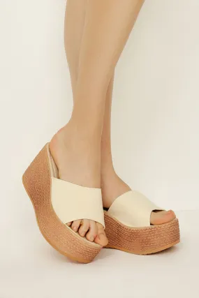 White Espadrille Wedge Sandals