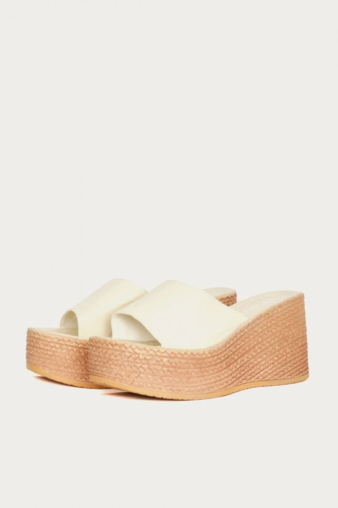 White Espadrille Wedge Sandals