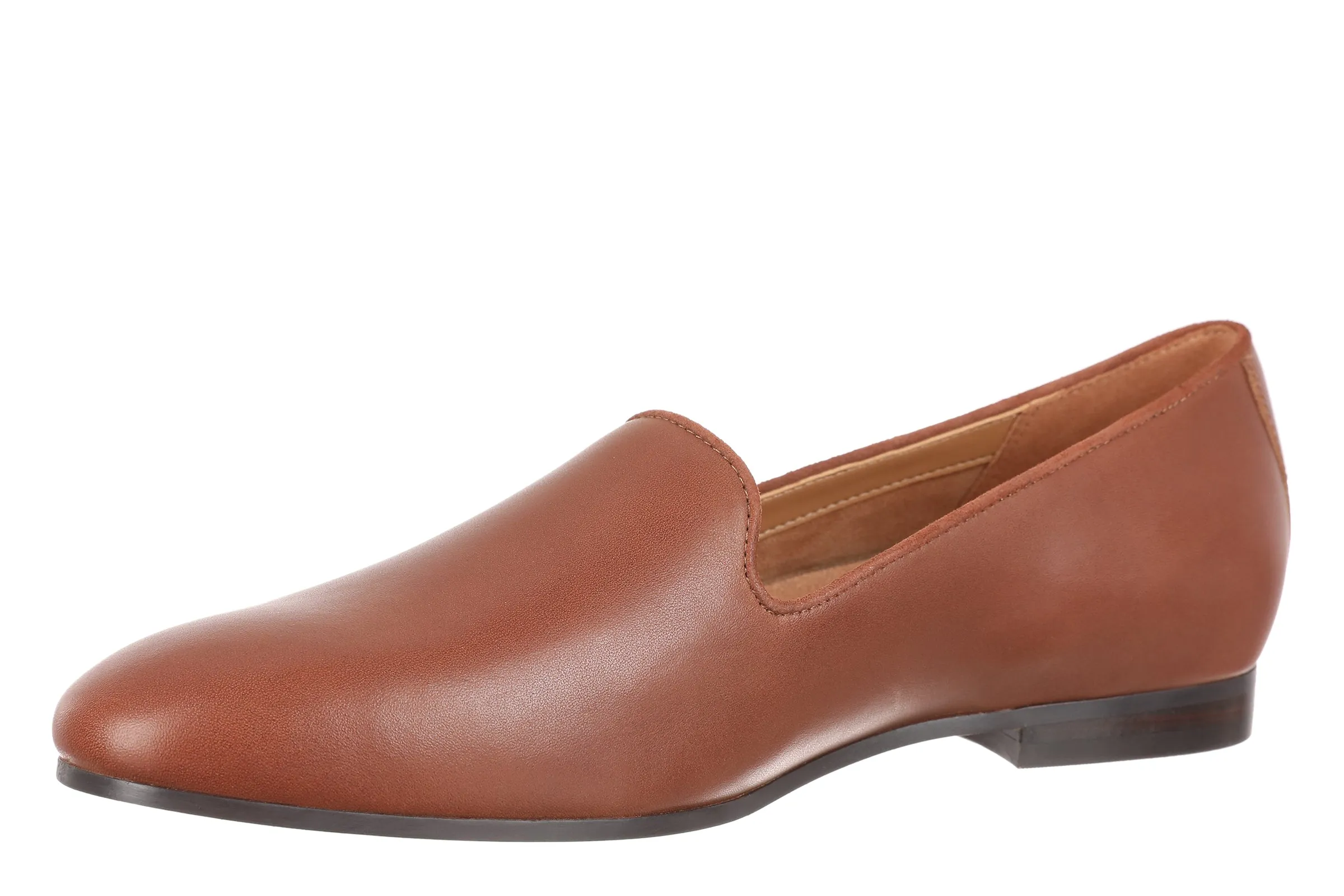 Willa Vionic Willa II Flat Brown Leather Women's