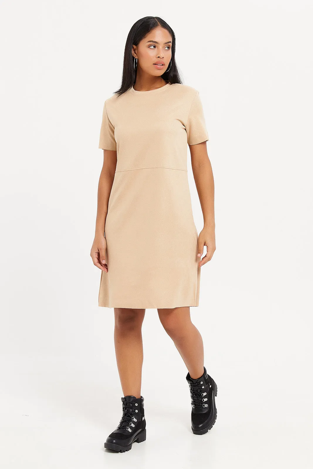 Women Beige Casual Dress