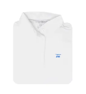 Women's White Polo Shirt with Sleeves