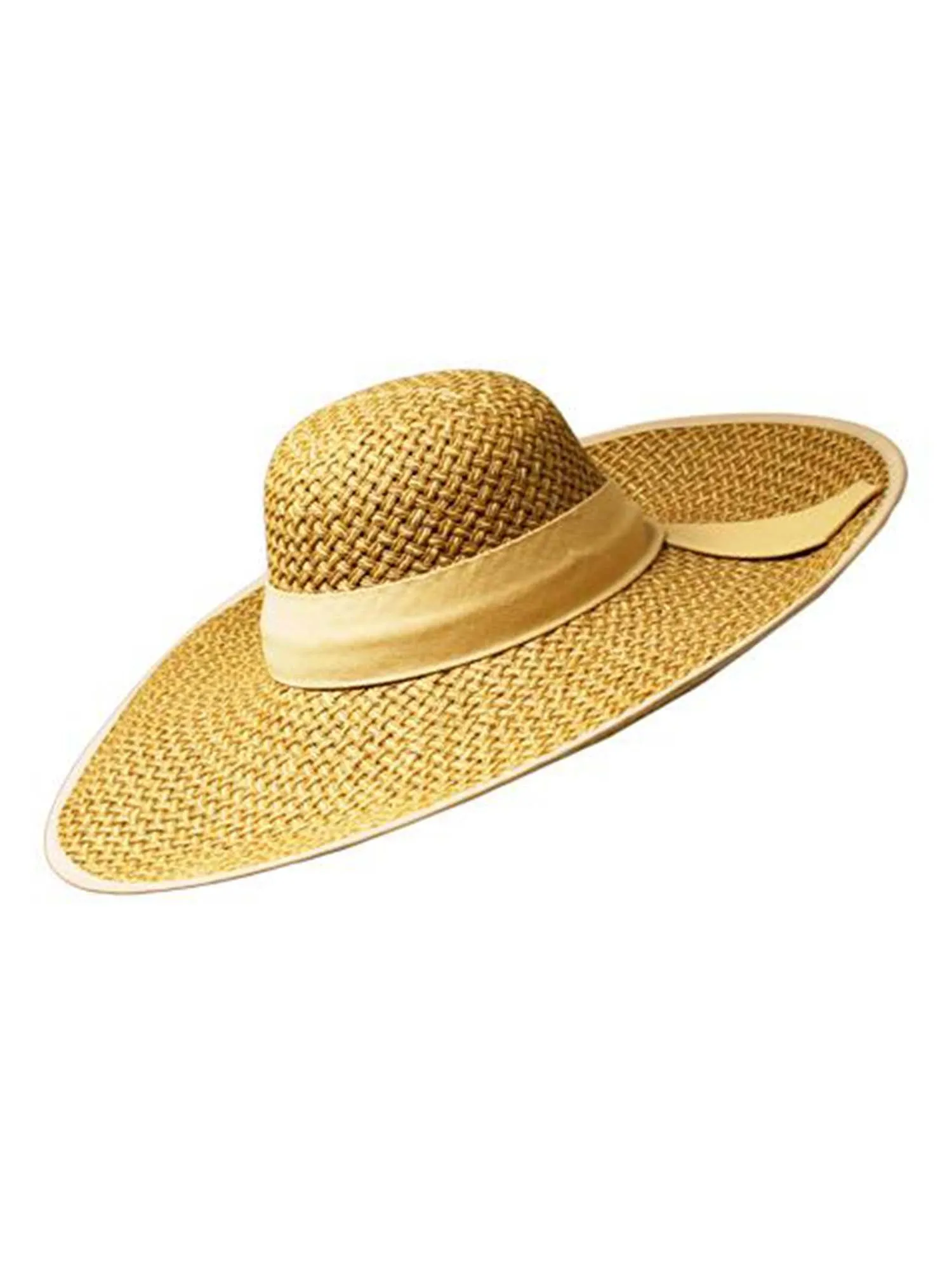 Woven Wide Brim Floppy Hat