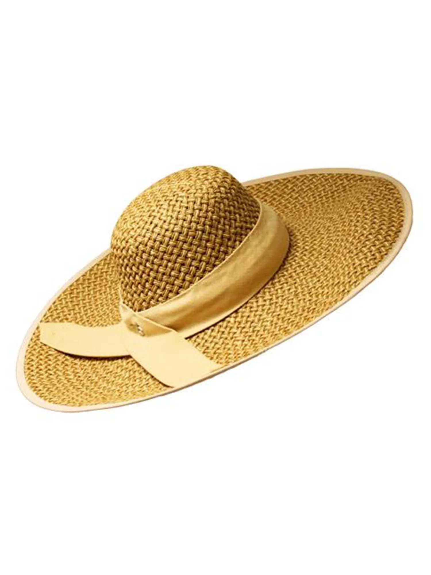 Woven Wide Brim Floppy Hat