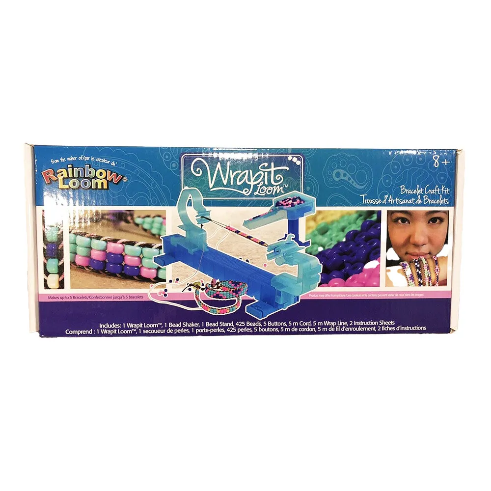 Beading Loom Craft Kit with Plastic Beads, Nylon Cord & Instructions, Kid Friendly by Wrapit