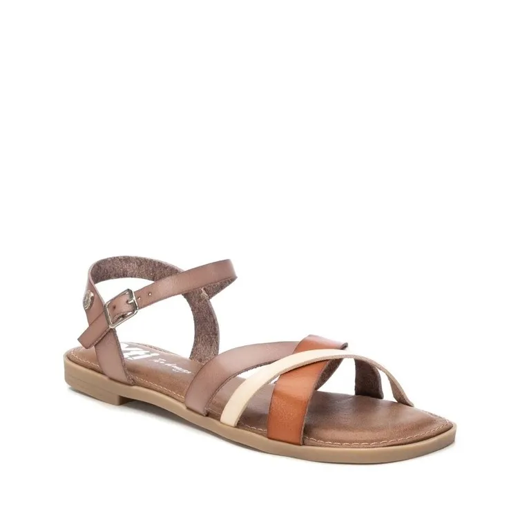 XTI Flat Beige Sandals for Women - Model 142851