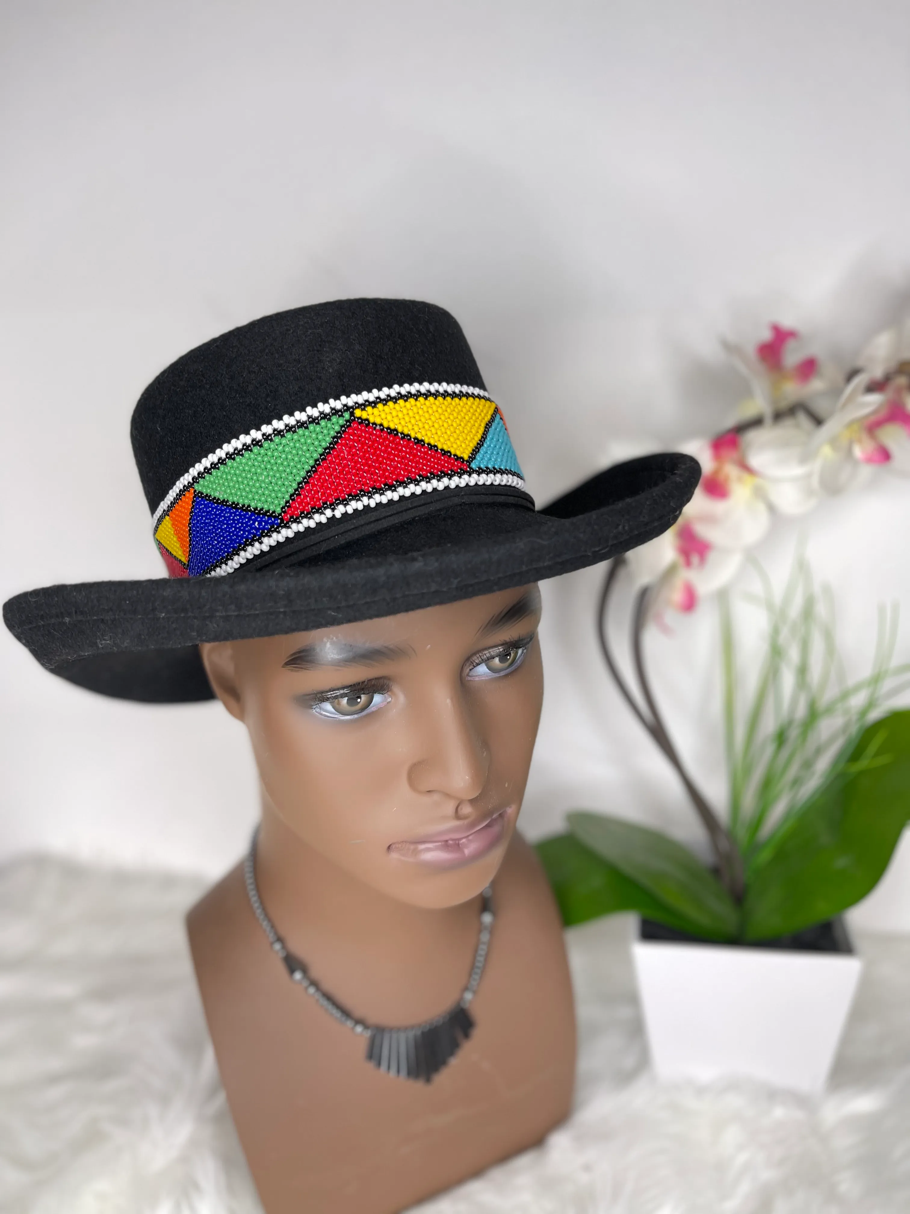 Yanu beaded hat accessory