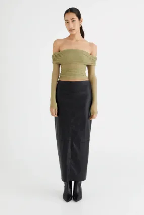 Yasmin Pistachio Off Shoulder Top