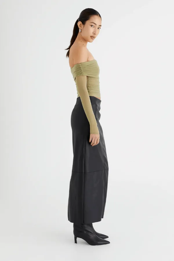 Yasmin Pistachio Off Shoulder Top