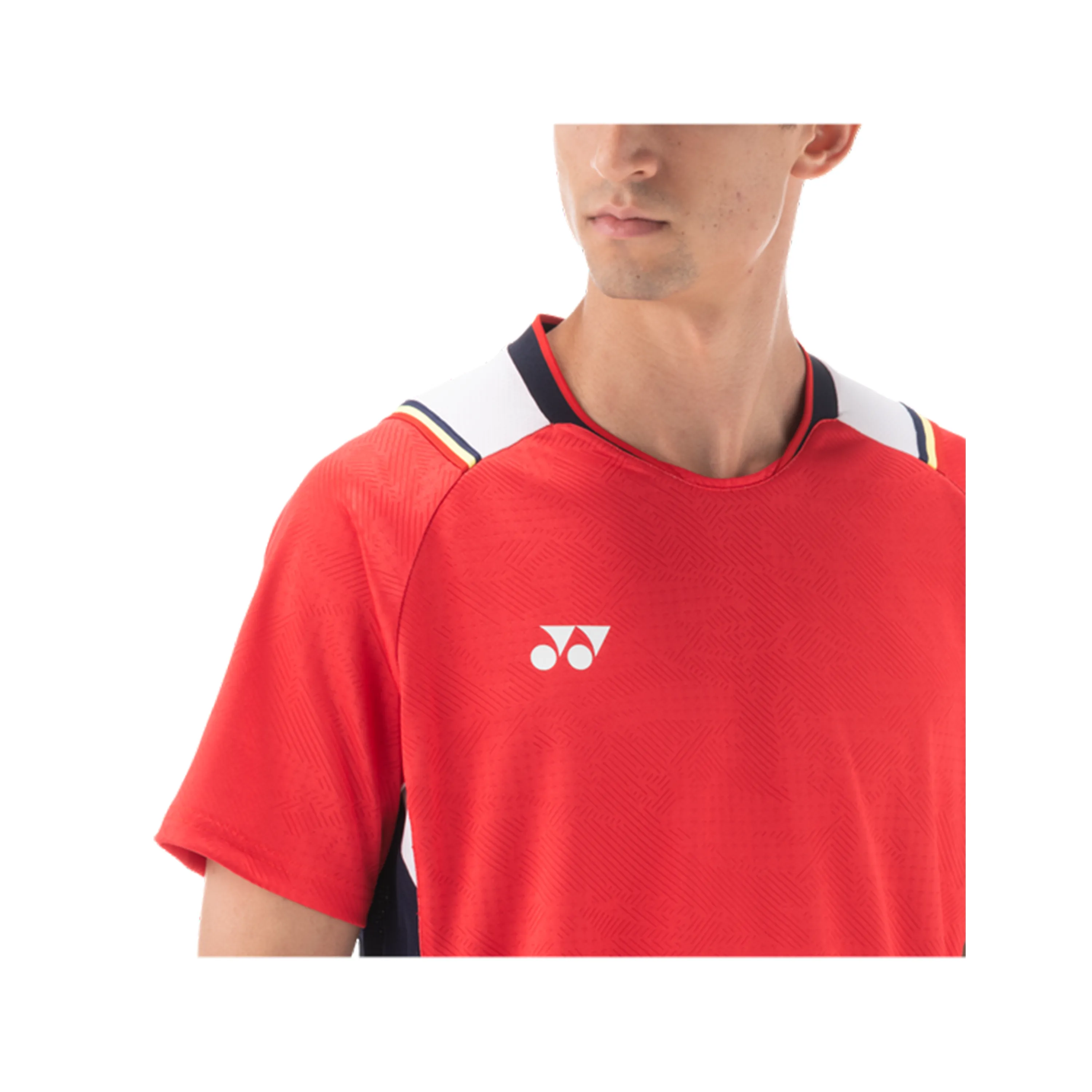 Yonex RubyRed Men's Premium Badminton/Sports Shirt 10489