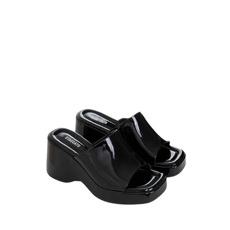 ZH511-005 Sandal Wedges - Black